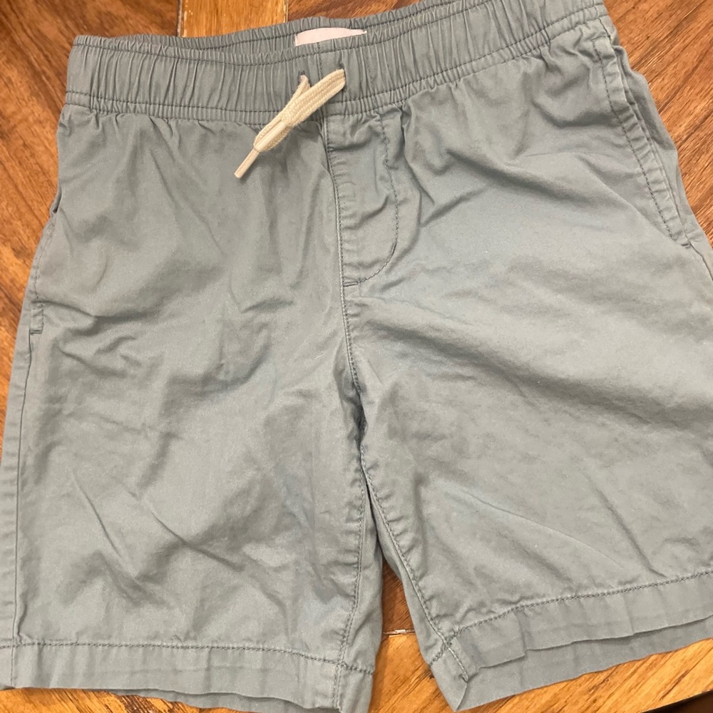 Blue flat front shorts